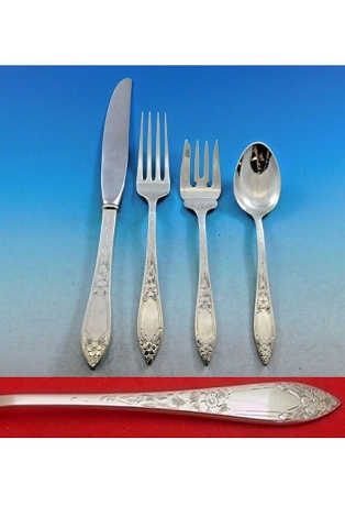 Lady Claire by Stieff Sterling Silver Flatware Set for 6 Service 28 pieces